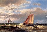 Abraham Hulk Snr A Choppy Estuary painting